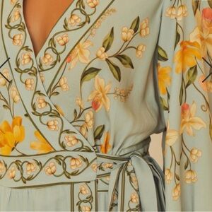 FARM Rio Floral Maxi Dress in Blue and Yellow